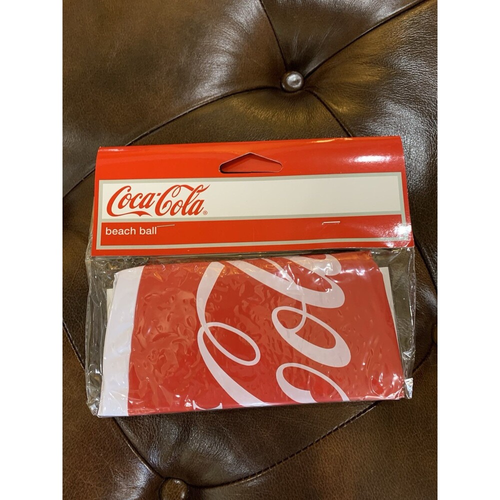Brand New Forever Collectibles Coca Cola Coke Beach Ball Red White Vinyl Pool